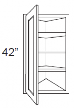 Roosevelt White 12x42 Angle Wall Cabinet